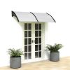 200 x 100 Household Application Door & Window Rain Cover Eaves Black Holder