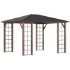 Gazebo Semi-Permanent Metal With Woodgrain Finish