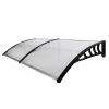 200 x 100 Household Application Door & Window Rain Cover Eaves Black Holder