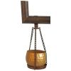 52 Inch Tall Plant Stand with 4 Hanging Pots, Antique Bronze, Gold, Black
