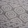 NAAR Guros Collection 2X8 Grey/White /Geometric Indoor/Outdoor Area Rug