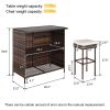 Bar Table And Bar Stool Three-Piece Set Brown Gradient