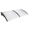 200 x 100 Household Application Door & Window Rain Cover Eaves Black Holder