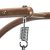 Double-Seat Brown Wicker Hanging Swing Chair with Stand