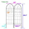 2 Pack Metal Garden Trellis 78.7" x 19.7" Rustproof Trellis for Climbing Plants Outdoor Flower Support Black