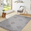 NAAR Guros Collection 8X10 White/Grey /Trellis Indoor/Outdoor Area Rug