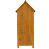 30.3"L X 21.3"W X 70.5"H Outdoor Storage Cabinet Tool Shed Wooden Garden Shed Natural