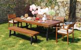 Wood Dining Set for 7-8 Persons