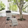 Infinity Zero Gravity Chair with Pad, Patio Chairs with Pillow and Utility Tray Adjustable Folding Recliner for Deck,Patio,Beach,Yard,Grey