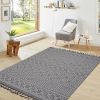 NAAR Guros Collection 6X9 Grey/White /Geometric Indoor/Outdoor Area Rug