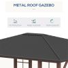 Gazebo Semi-Permanent Metal With Woodgrain Finish