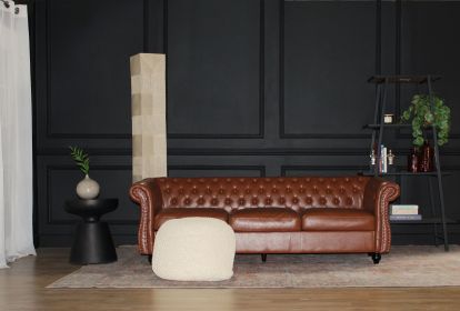 SEMI-Rounded Pouf - Cable Knitted - Handmade - Perfect Seating for Children and Adults - Footrest for Living Room or Bedroom - 100% Cotton Pouf (21" X (Color: as Pic)