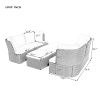 U_Style Customizable Outdoor Patio Furniture Set, Wicker Furniture Sofa Set with Thick Cushions, Suitable for Backyard, Porch.