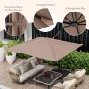 9.5 Feet Square Patio Cantilever Umbrella with 360° Rotation