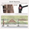9.5 Feet Square Patio Cantilever Umbrella with 360° Rotation